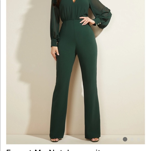 Emerald Green Guess by Marciano jumpsuit - Picture 1 of 6